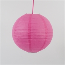 Rispapir lampeskærm 30 cm. Pink